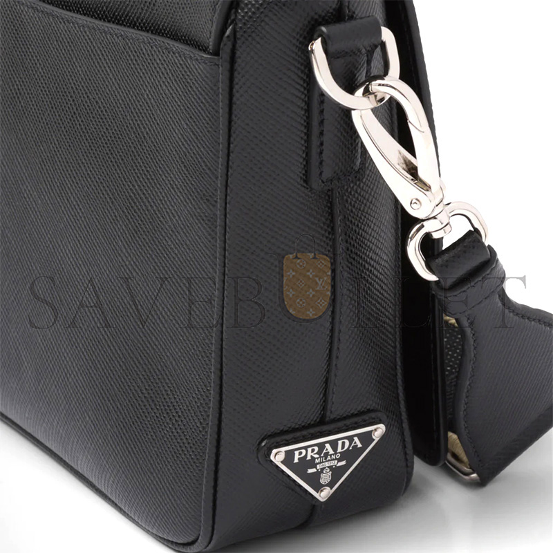 Pra*a saffiano leather shoulder bag 2vd046 (26*18*6.5cm)